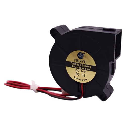 1 Pcs 3D Printer 5015 Blower Fan 24V 5015 Part Cooling High Speed Fan 5015 24 Volt DC Cooling Fans Double Ball Bearing 8500 RPM for 3D Printer 2-Pin