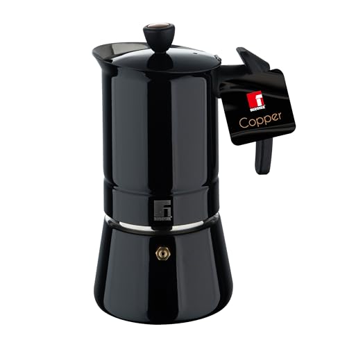 Cafetera 6 Tazas de Acero Inoxidable Negro BERGNER COPPER de 20cm 2