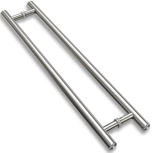 TOGU TG-6012 1500mm /60 inch SUS 304 Stainless Steel Door Pull Handle/Long Door Handle with Solid mounting standoffs,Working as Push Pull Door Handles/Exterior Door Handle,Brushed Nickel Finish