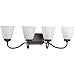 Progress Lighting P2822-20 Transitional Four Light Bath from Keats Collection Dark Finish, Antique Bronze
