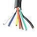 Leisure Cords Heavy Duty 7 Way Plug Inline Trailer Cord with Weatherproof Double Prongs Connector (4 Ft)
