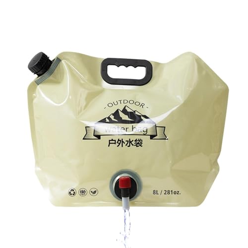 Generisch Depósito de agua plegable, depósito de agua plegable, jarra de almacenamiento de agua de 8 litros con grifo, botella de agua, recipiente de almacenamiento de agua para deportes, senderismo