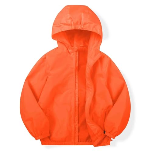Image of SUNDAY ROSE Girls Windbreaker Jackets Lightweight Water Resistant Coat Outwear with Hooded for Kids