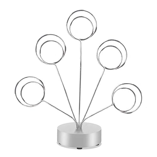 Sharplace Porte-Photos avec Pinces, Supports Photo avec Pinces, Cadre Photo Arbre Généalogique à 5 Branches, Présentoir de Bureau pour les Mariages les...