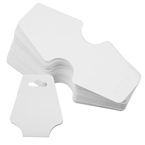 oupados 100 Pcs Collier Affichage Cartes de Carte d'Affichage de Bijoux Papier Kraft Bijoux Affichage Support pour les Colliers Bracelets Épingles à Cheveux (Blanc) Cover