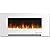 Cambridge CAM42WMEF-1WHT 42 In. Wall-Mount Electric Fireplace in White with Multi-Color Flames and Crystal Rock Display