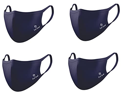 Image of Feel Good Washable Reusable Cotton Cloth Mask Navy Blue Color