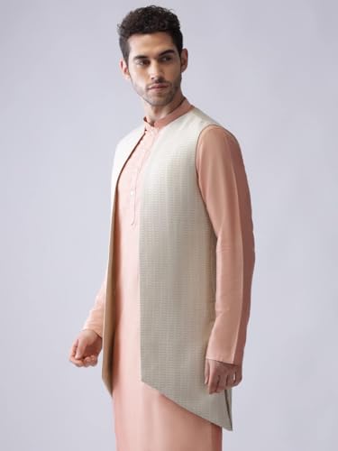 Image of KISAH Men's Jacket - Jacquard Silk Blend - Indian Wedding Outfit for Men - Ideal for Weddings and Festivals