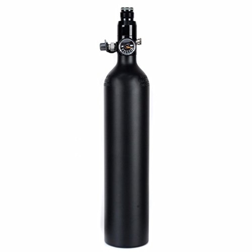 Iorman 4500 psi Paintball-Tank (leere Flasche) Aluminium-Luftzylinderflasche mit Regler für PCP-Spiele, 0,35 l., 0.35L / 21.5CI Cover