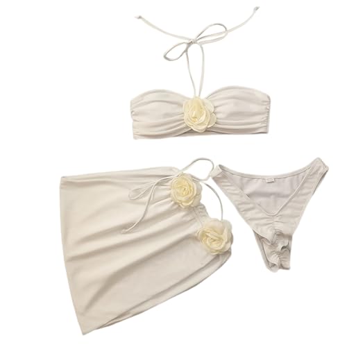 Maillot de bain à fleurs 3D et sa jupe assortie pour vos vacances au soleil