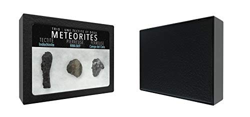 Trio XL : Deux Météorites et une Tectite (Indochinite) en coffret