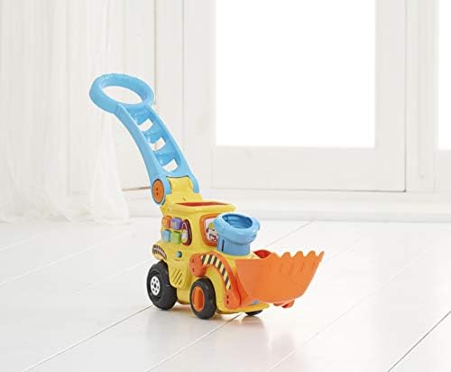 VTech POP and Drop Digger| Educational Push Along Digger for Toddler | Toy Gift for 12 Months to 2 3 Years Boys and Girls, 12.2 x 28 x 22 centimeters
