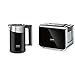 Siemens TW86103P Wasserkocher (2400 W, Temperaturauswahl, Abschaltautomatik, Warmhaltefunktion, Überhitzungsschutz, Fassungsvermögen 1,5 L) schwarz/anthrazit & Siemens TT86103 Toaster / 860 Watt