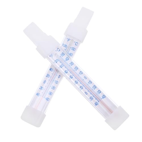 CIYODO 2 piezas Termómetro para Congelador y Frigorífico Sensor de Alta Precisión Diseño Portátil y Fácil Limpieza para Control de Temperatura Neveras y Cajas Térmicas Paquete de
