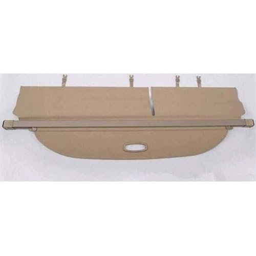 WQLBMFC Car Retractable Cargo Cover for Ford Everest 2015 2016 2017, Rear Trunk Luggage Security Shield Shade Curtain Shelves Waterproof Cargo Shade, Car Accessories,Beige