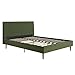 Mr. Kate Daphne Upholstered Queen Bed Frame with Headboard, Velvet Queen Bed Frame, Modern Platform, Olive Green Velvet, Queen