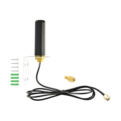 Boobrie Antenne WiFi Double Bande 2,4 GHz / 5 GHz / 5,8 GHz, Intérieur Antenne WiFi Omnidirectionnelle 5 dBi SMA Mâle et RP-SMA Mâle pour Routeur WiFi Point...