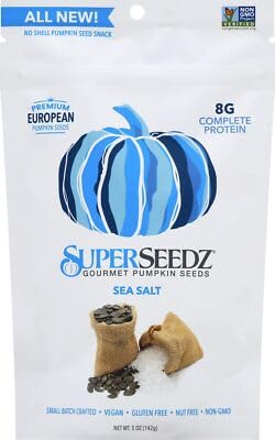 Super Seedz Seed Pumpkin Seasalt 5 oz (Pack of 6)
