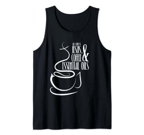 As tees all i need is jesus coffee aceites esenciales camiseta sin mangas