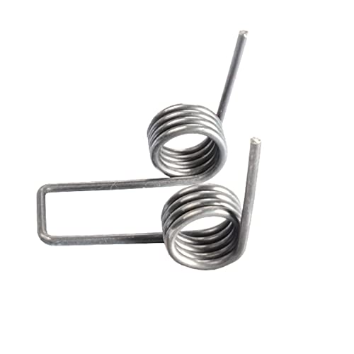 muelle en v, muelle de torsión, Resorte de torsión doble de acero con resorte de 3mm de diámetro de alambre, 2 uds., 4 bobinas, resorte de torsión resistente