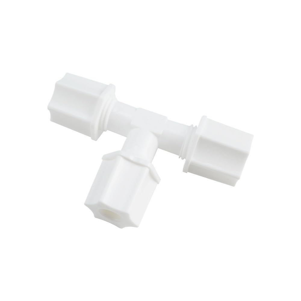 Loacea One Color Ptfe Fitting 10Pcs Union Tee Connector For 1/4Inch Tube O.d Fitting, Ro Water Reverse Osmosis Aquarium Joint