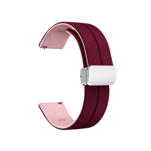 [LOKLNEYK] �ɓK������Huawei Watch GT3 Pro /43mm /GT 3/ 2/ GT2/ 42mm�ɓK������20mm�X�g���b�v(Wine red pink,For Huawei GT 3 (42mm))