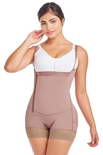 by Fajas D'Prada Open Bust Tummy Control Butt Lifter Boy Short Body Shapewear2