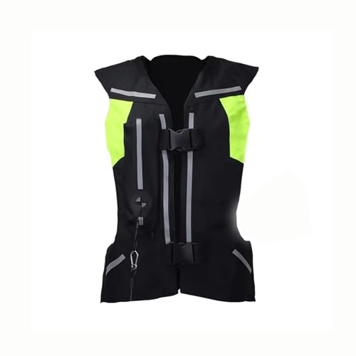 Light Weight Motorcycle Airbag Vest Horse Riding Airbag Vest Suitable For Adult Men, Women, Youth(Preto,XX-Large)
