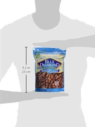 Blue Diamond Almonds, Roasted Salted Snack Nuts, 16 Ounce (Pack of 3) Roasted Salted 16 Ounce (Pack of 3)