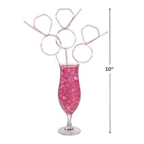 Pitillos de plástico rosa BPA-free, 12 piezas miniatura 2