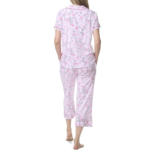 Image of Karen Neuburger Women's Short Sleeve Girlfriend Capri Pajama Set