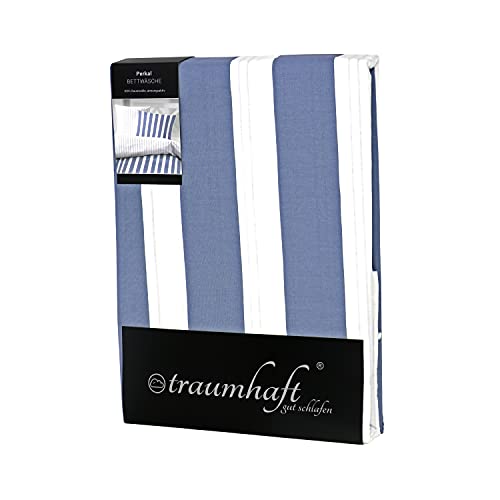 Betten-ABC Traumhaft gut schlafen Perkal-Bettwäsche 2-teilig, Blockstreifen, in versch. Farben und Größen