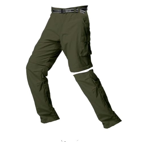 Mens Cargo Pants, Convertible Hiking Pants Quick Dry Waterproof Outdoor Zip Off Outdoor Casual Travel Pants
