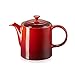 Le Creuset Wielki czajniczek, emaliowana kamionka, 1,3 l, nadaje się do 4 filiżanek, Cerise