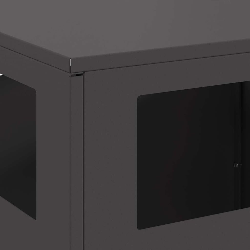 Chimenea de acero negro de 50 x 50 x 100 cm para jardín terraza exterior con forma rectangular moderna, resistente al calor y a la corrosión para un calor acogedor y un ambiente elegante