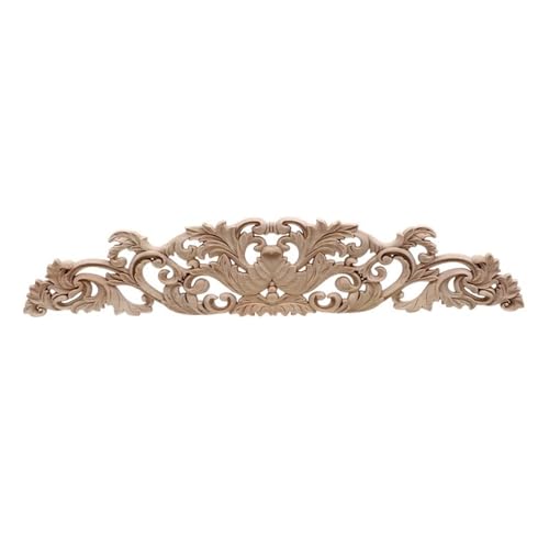 Molduras De Madera Aplique de esquina tallado en madera Floral, calcomanía de talla de madera Vintage for muebles, marco de puerta de armario, pared, manualidades decorativas for el hogar Madera Calco
