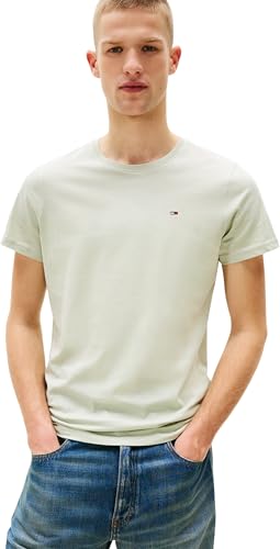 Tommy Jeans Homme TJM Xslim Jersey Tee Dm0dm04411 T-Shirt S/S, Green (Misty Sage), 3XL Grande Taille EU