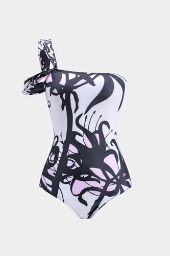Image of AARAM Stylish Premium Women's One Piece Swimsuit with Cover Ups Wrap Skirt Sarong Retro Floral Print Monokini Tummy Control Swimwear, Printed Swimming Costume for Women Beach Wear