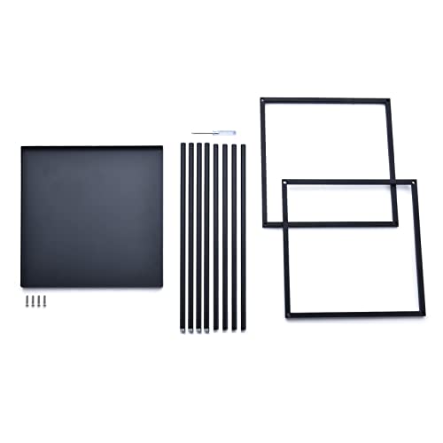 Indoor Metal Plant Stand Black Iron Plant Shelf For Flower Display, Plants Stands For Small Corner Party Decor Decorations Set Of 2 Pedestal Square, 27.5&31 Inches Tall #TOP6