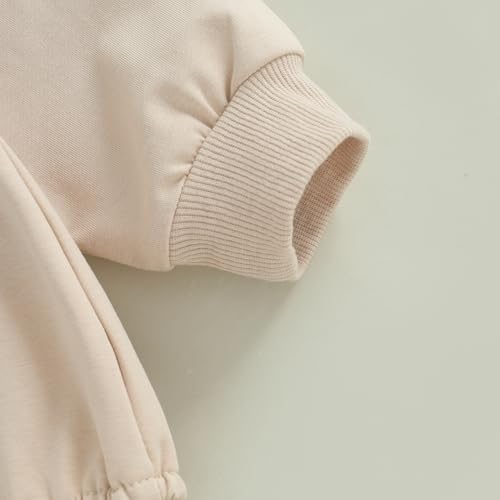 Kupretty Baby Boy Girl Sweatshirt Romper Cute Winter Fall Clothes Siblings Crew Neck Long Sleeve Bubble Infant Bodysuit4