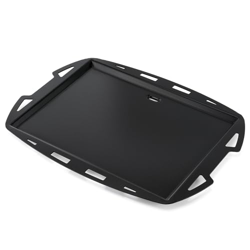 onlyfire Plancha Pleine Taille en Acier avec Revêtement Céramique pour Weber Q200, Q220, Q2000, Q2200 - Plaque de Cuisson Intégrale pour Barbecue à Gaz -...