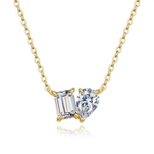 Collier moissanite en argent S925, cadeau d'anniversaire romantique et précieux