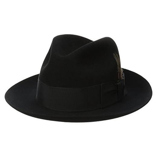 Stetson Men's Temple Hat, Black, 7 1/2