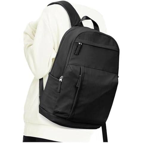 wepadre Black Aesthetic Backpack For College School Backpack For Women Men With Laptop Compartment Kids Backpack For School Lightweight High School Backpacks Bookbags Cover