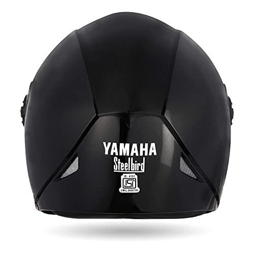 Image of Yamaha YR6 Half Face Helmet (Gloss Black, Size L) Y6AYR6GB0L16