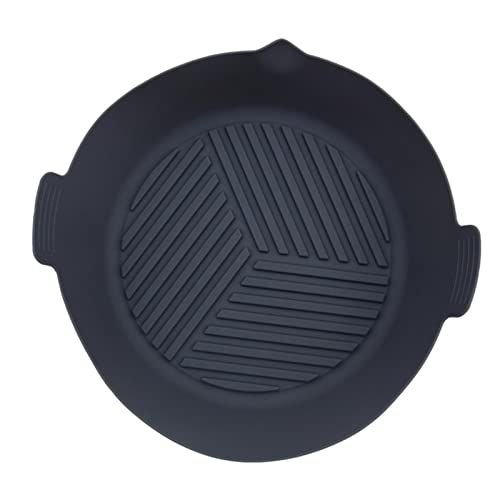Yusheng Cesta de Silicona para freidora de Aire - Freidoras de Aire seguras para Alimentos Accesorios para hornos | Cesta de freidora de Aire de 8 Pulgadas, Accesorios de Horno para freidoras de Aire Cover