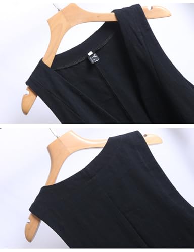 IDEALSANXUN Womens Linen Vest Tops Sleeveless Spring Summer Blazer Jackets3