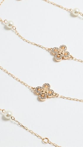 Tory Burch Women's Kira Clover Pearl Necklace3