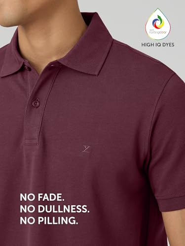 Image of XYXX Men's Nova 100% Combed Cotton Regular Fit Polo T-Shirt