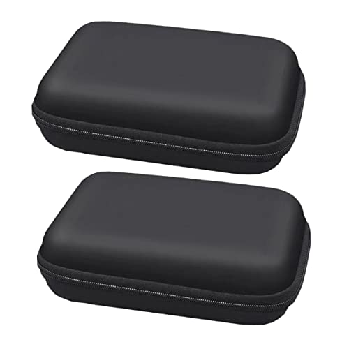 NUOBESTY Lot De 2 Étuis De Rangement Eva pour Disques Durs Mobiles, Accessoires Électroniques, Format Compact 12x10x4 Cm, Protection Antichoc, Étanche,...
